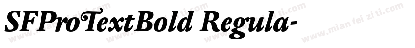 SFProTextBold Regula字体转换